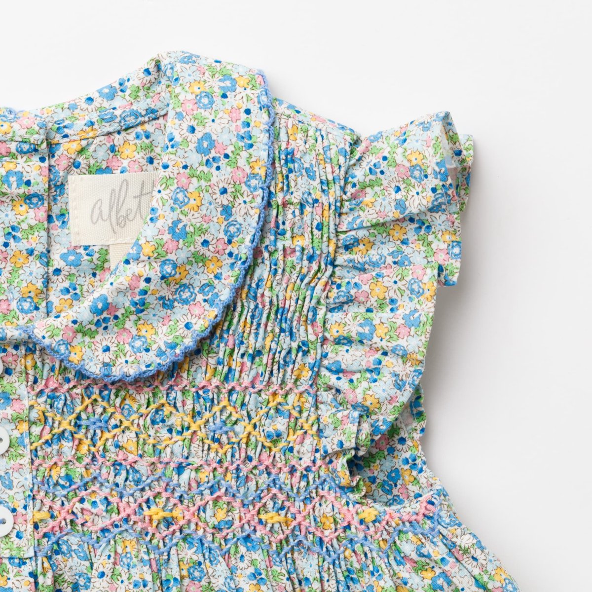 画像13: ノラフローラルプリント・ハンドスモッキング・ワンピース_1〜2歳(85-92cm) (13)