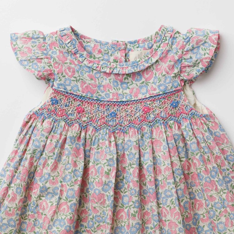 baby Dior 花柄 スモッキング ワンピース チュニック 12 baby Dior 花