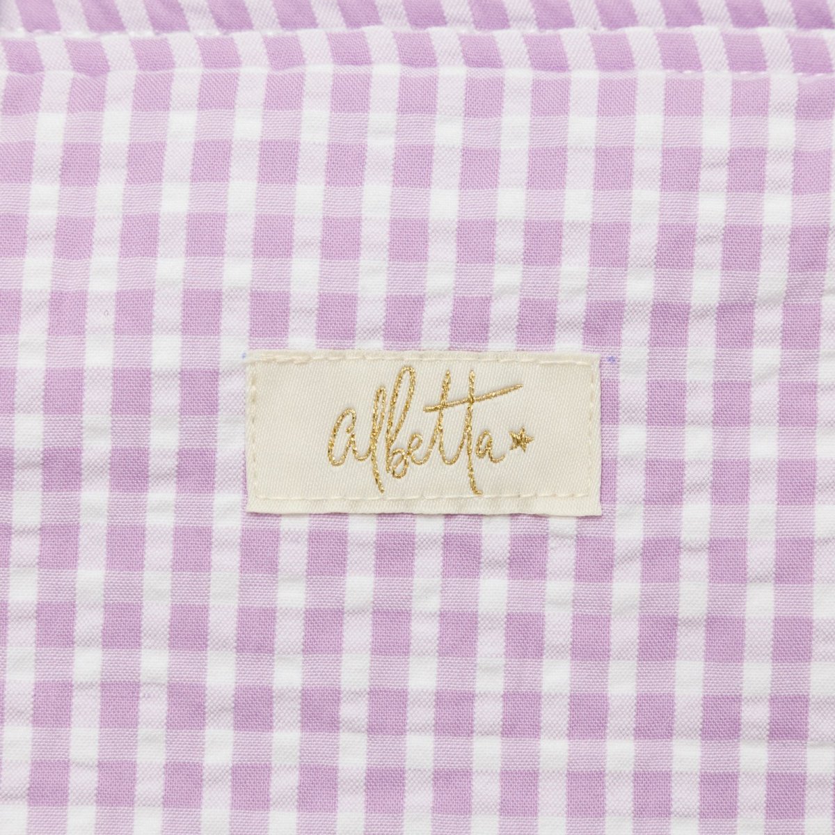 画像3: ライラックギンガム・ハンドスモッキング・バッグ (3)