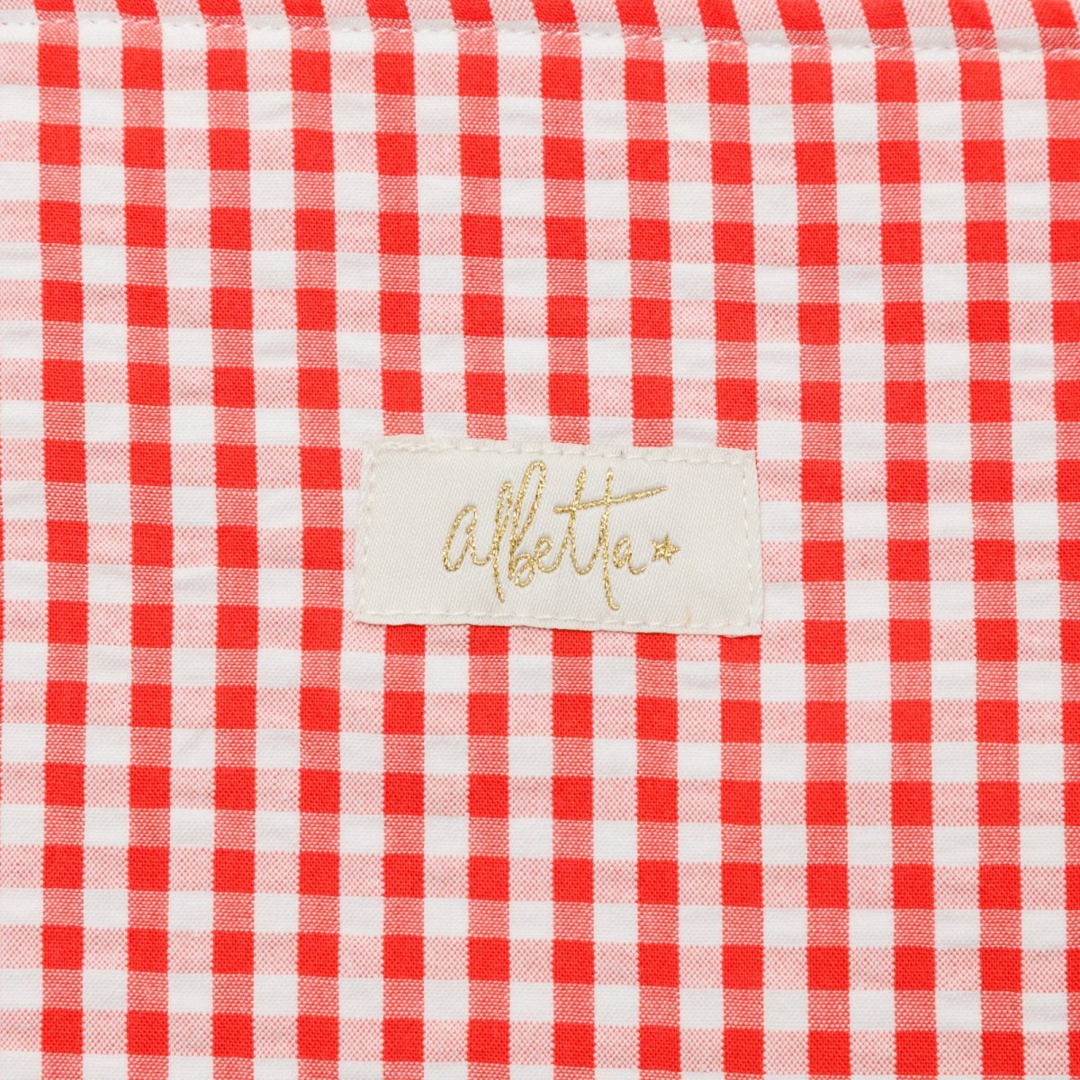 画像3:  レッドギンガム・ハンドスモッキングバッグ  (3)