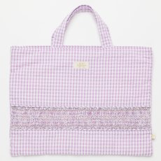 画像2: ライラックギンガム・ハンドスモッキング・バッグ (2)