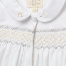 画像9: ハンドスモッキング・アムール・ホワイトジャージー（女の子用）_70cm (9)