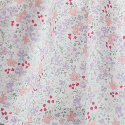 画像1: ワイルドフラワープリント・ハンドスモッキング・ワンピース_6〜12ヶ月(80-85cm)