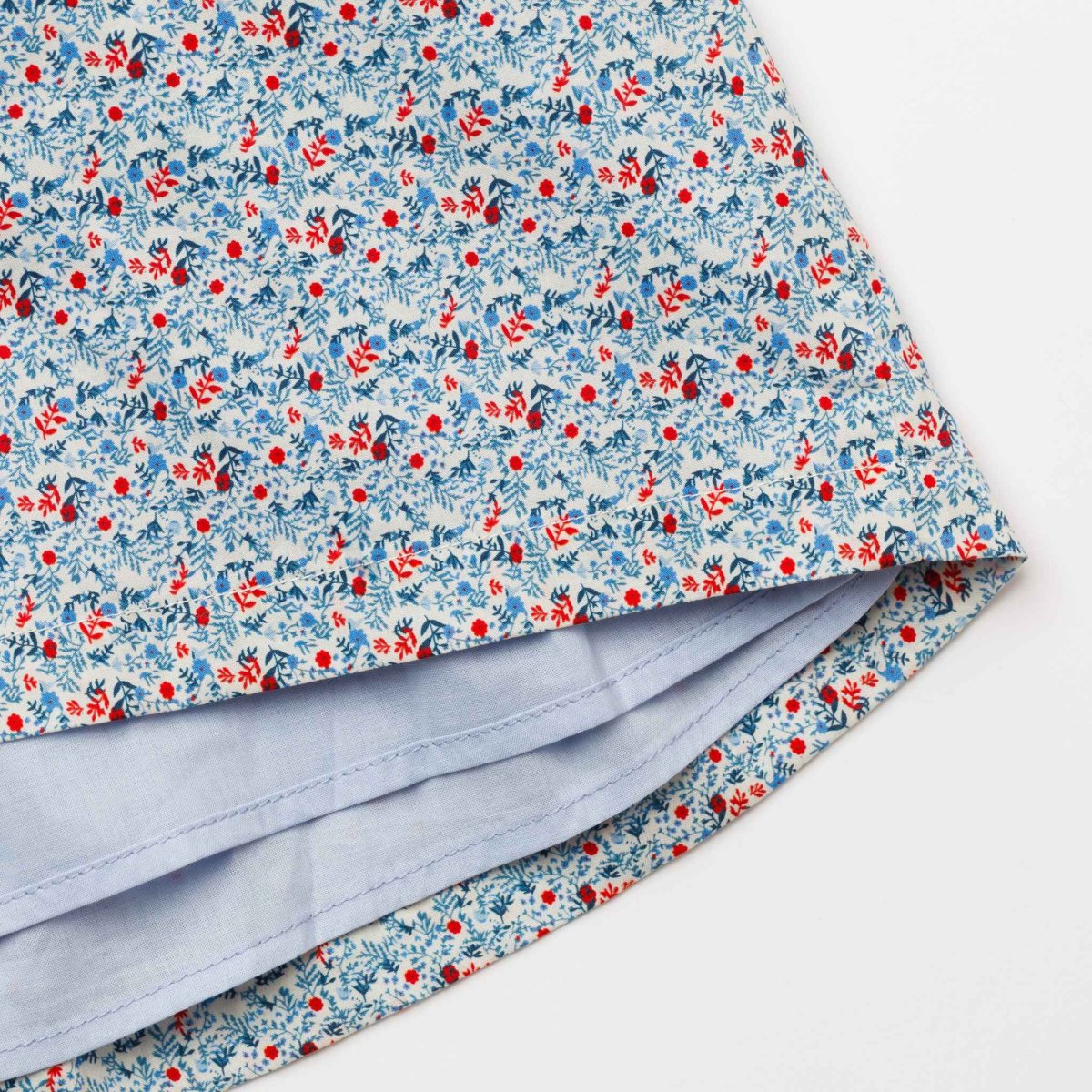 画像7: ディッツィー・ブルーフローラルプリント・ハンドスモッキング・ワンピース_5_6歳用(身長 108-114cm) (7)