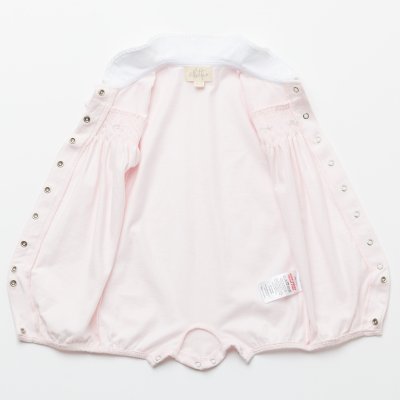 画像3: ハンドスモッキング・アムール・ピンクジャージー(男の子用)_80cm