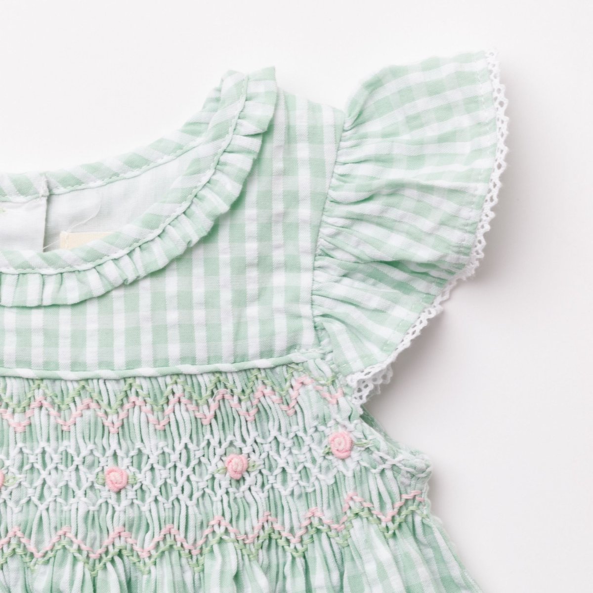 画像7: アップルギンガム・ハンドスモッキングワンピース_5_6歳用(身長 108-114cm) (7)