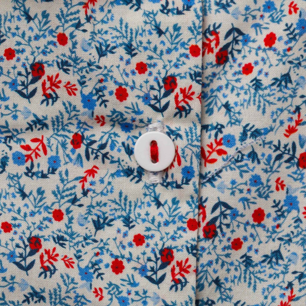 画像9: ディッツィー・ブルーフローラルプリント・ハンドスモッキング・ワンピース_5_6歳用(身長 108-114cm) (9)