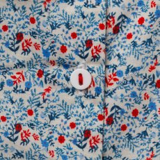 画像9: ディッツィー・ブルーフローラルプリント・ハンドスモッキング・ワンピース_5_6歳用(身長 108-114cm) (9)