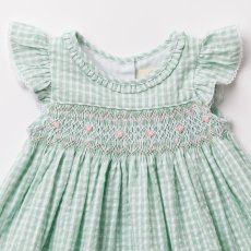 画像5: アップルギンガム・ハンドスモッキングワンピース_5_6歳用(身長 108-114cm) (5)