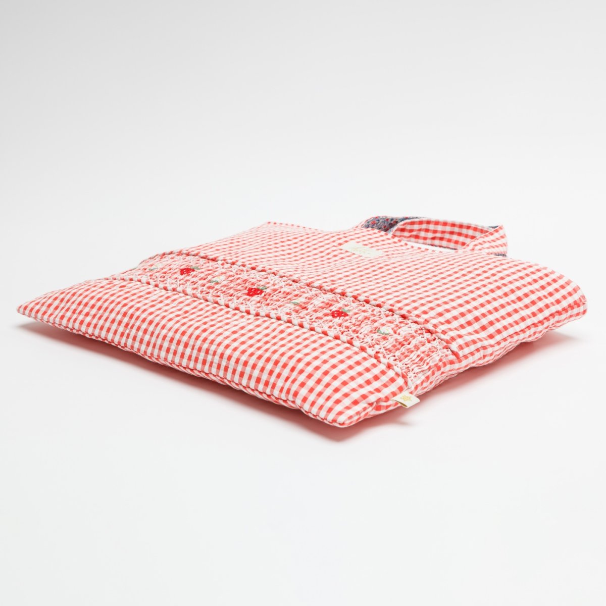 画像6:  レッドギンガム・ハンドスモッキングバッグ  (6)