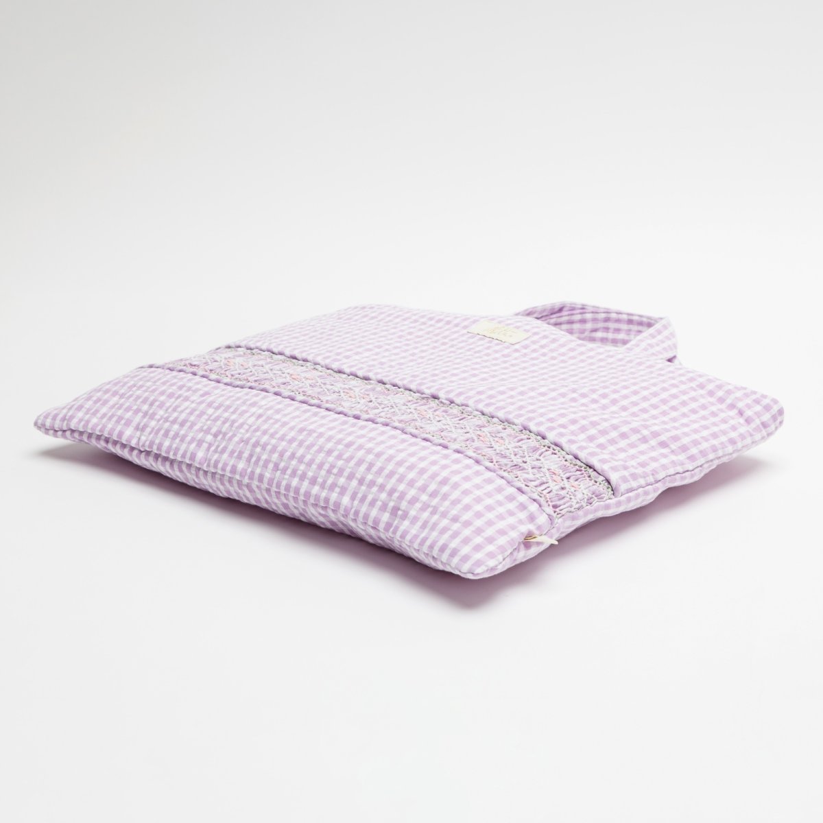 画像6: ライラックギンガム・ハンドスモッキング・バッグ (6)