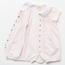 画像12: ハンドスモッキング・アムール・ピンクジャージー(男の子用)_80cm (12)