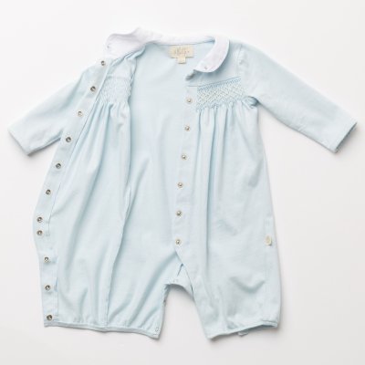 画像3: ハンドスモッキング・アムール・ブルージャージー(女の子用)_80cm