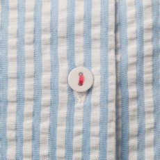 画像16: チェリー刺繍・ブルーシアサッカー・ハンドスモッキング・ワンピース_1〜2歳(85-92cm) (16)