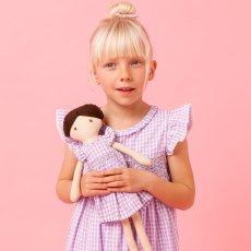 画像5: ラベンダーギンガム・ハンドスモッキングワンピース_6_12ヶ月用(身長 80-85cm) (5)