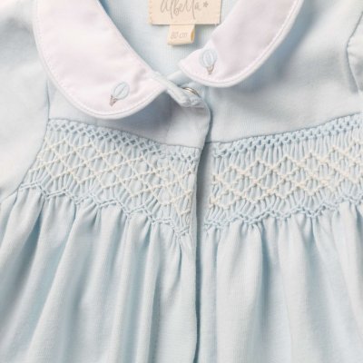 画像2: ハンドスモッキング・アムール・ブルージャージー(女の子用)_80cm