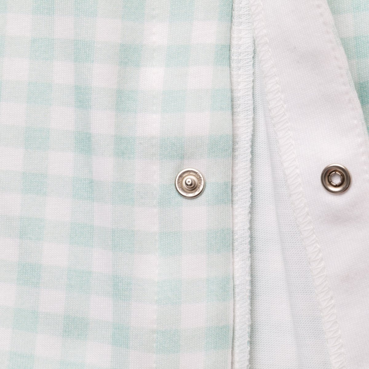 画像11: 気球刺繍・グリーンギンガム・ロンパース_70cm (11)