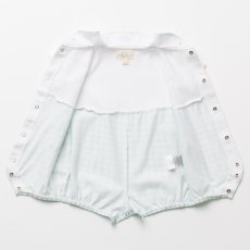 画像12: 気球刺繍・グリーンギンガム・ロンパース_70cm (12)