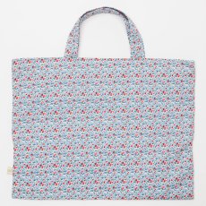 画像5: ディッツィー・ブルーフローラルプリント・ハンドスモッキングバッグ (5)