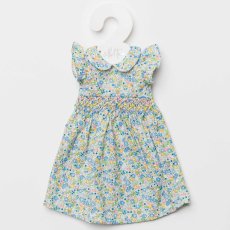 画像3: 【ドール用】ノラフローラルプリント・ハンドスモッキング・ドールドレス (3)