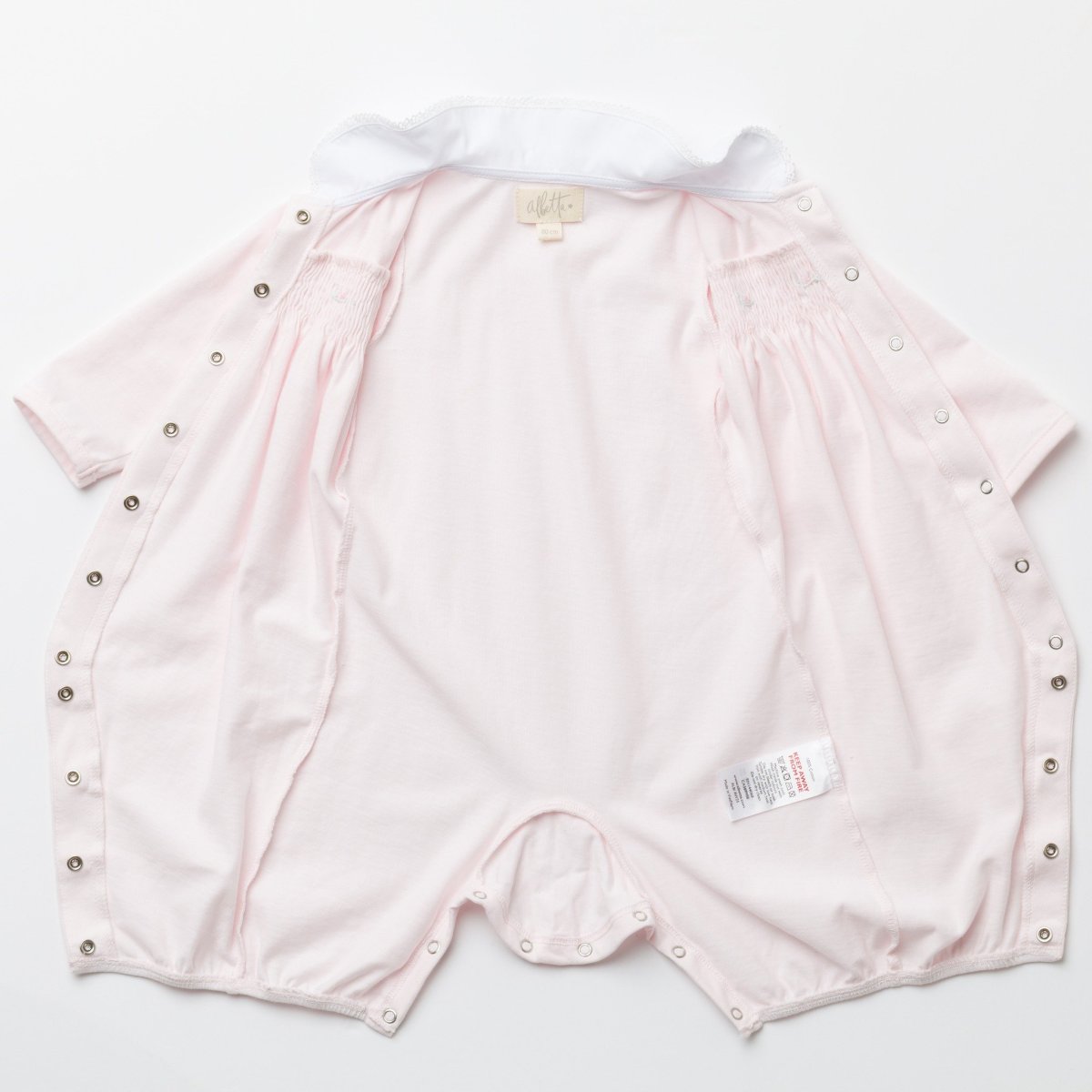 画像12: ハンドスモッキング・アムール・ピンクジャージー（女の子用）_70cm (12)