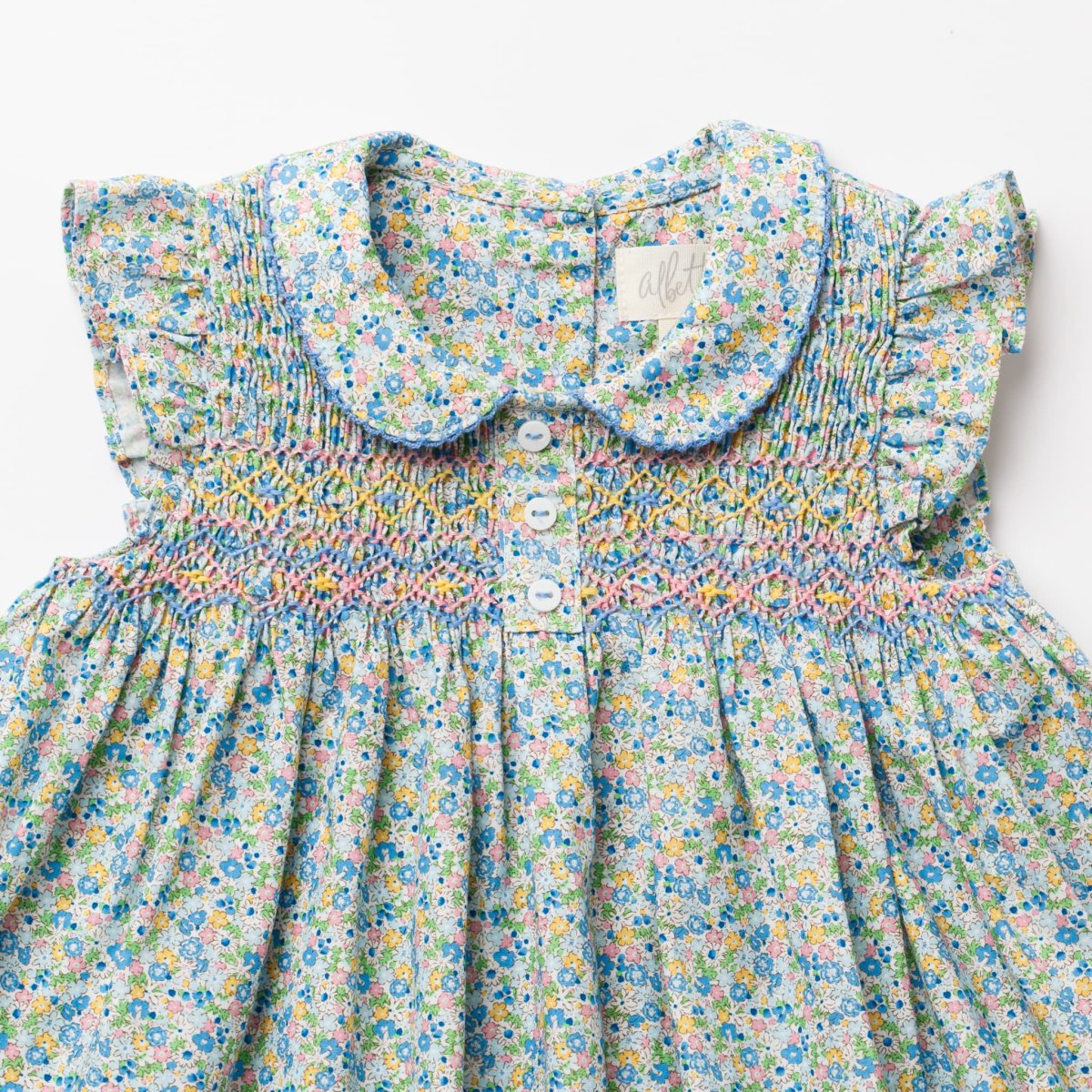 画像12: ノラフローラルプリント・ハンドスモッキング・ワンピース_1〜2歳(85-92cm) (12)