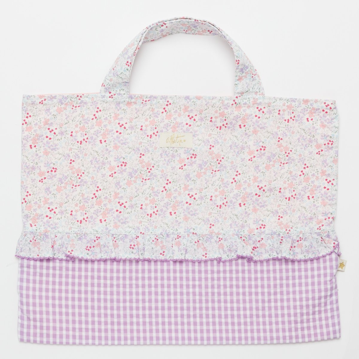 画像2: ライラックギンガム・ブック・バッグ (2)