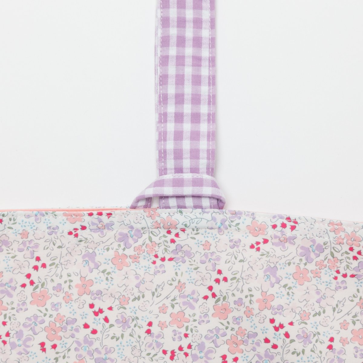 画像3: ライラックギンガム・シューズバッグ (3)