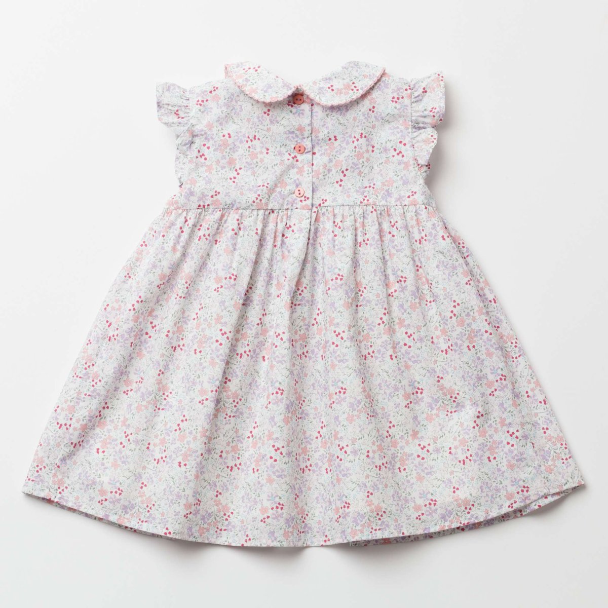 画像9: ワイルドフラワープリント・ハンドスモッキング・ワンピース_6〜12ヶ月(80-85cm) (9)