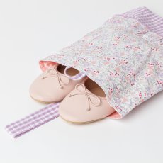 画像1: ライラックギンガム・シューズバッグ (1)