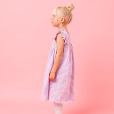 画像3: ラベンダーギンガム・ハンドスモッキングワンピース_6_12ヶ月用(身長 80-85cm) (3)