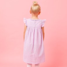 画像4: ラベンダーギンガム・ハンドスモッキングワンピース_6_12ヶ月用(身長 80-85cm) (4)