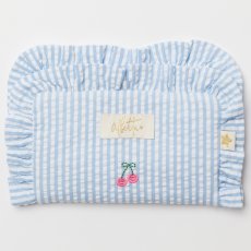 画像1: ブルーストライプ・ジュエリーポーチ (1)