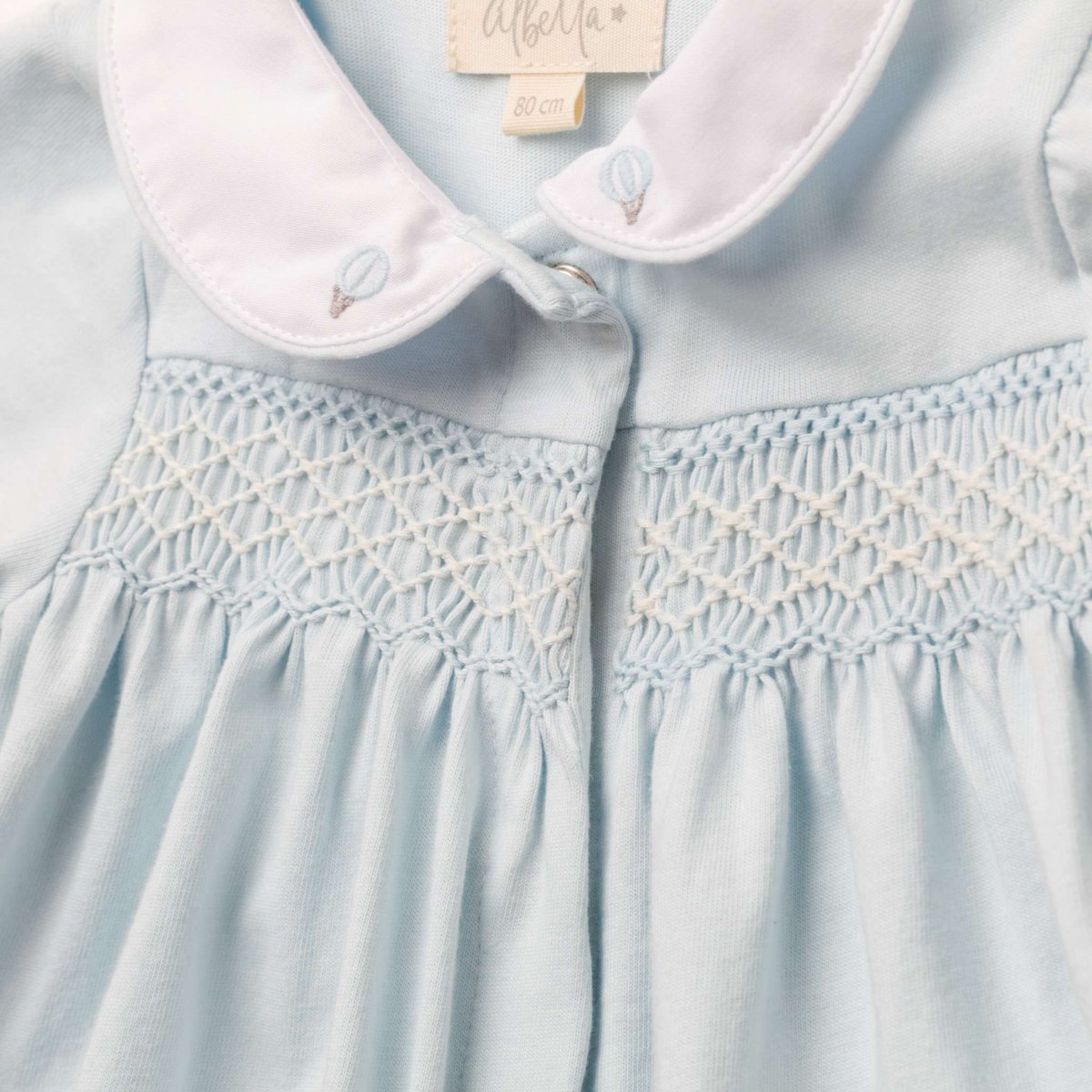 画像7: ハンドスモッキング・アムール・ブルージャージー（女の子用)_80cm (7)