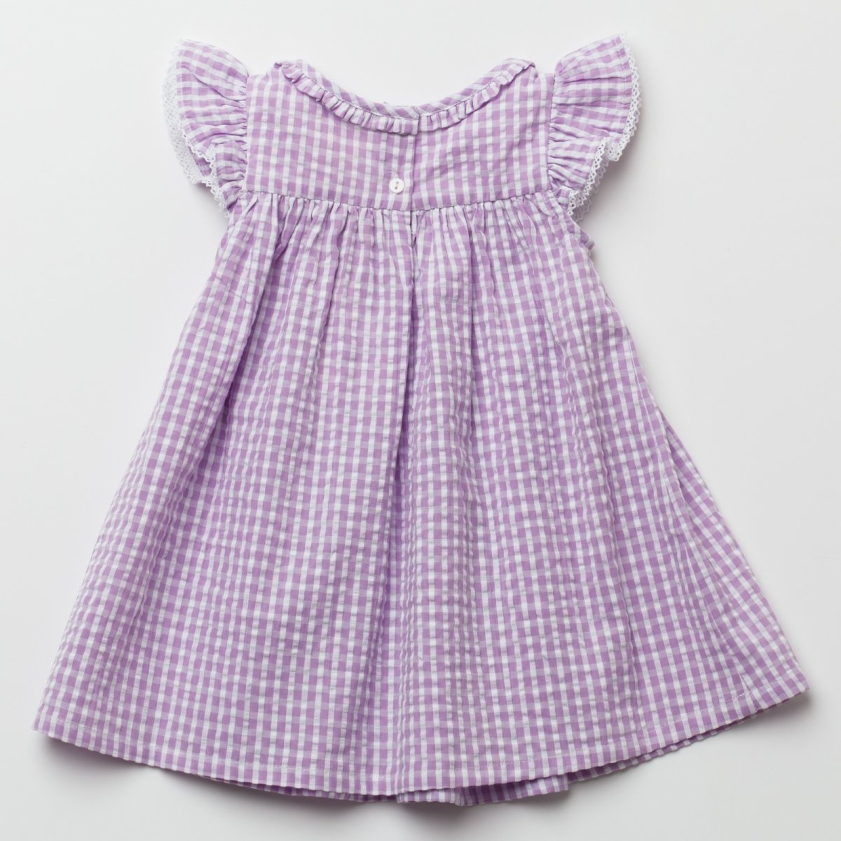 画像12: ラベンダーギンガム・ハンドスモッキングワンピース_6_12ヶ月用(身長 80-85cm) (12)