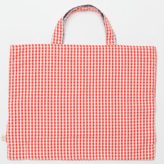 画像5:  レッドギンガム・ハンドスモッキングバッグ  (5)