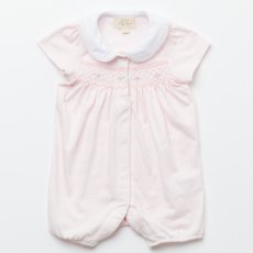 画像6: ハンドスモッキング・アムール・ピンクジャージー(男の子用)_80cm (6)