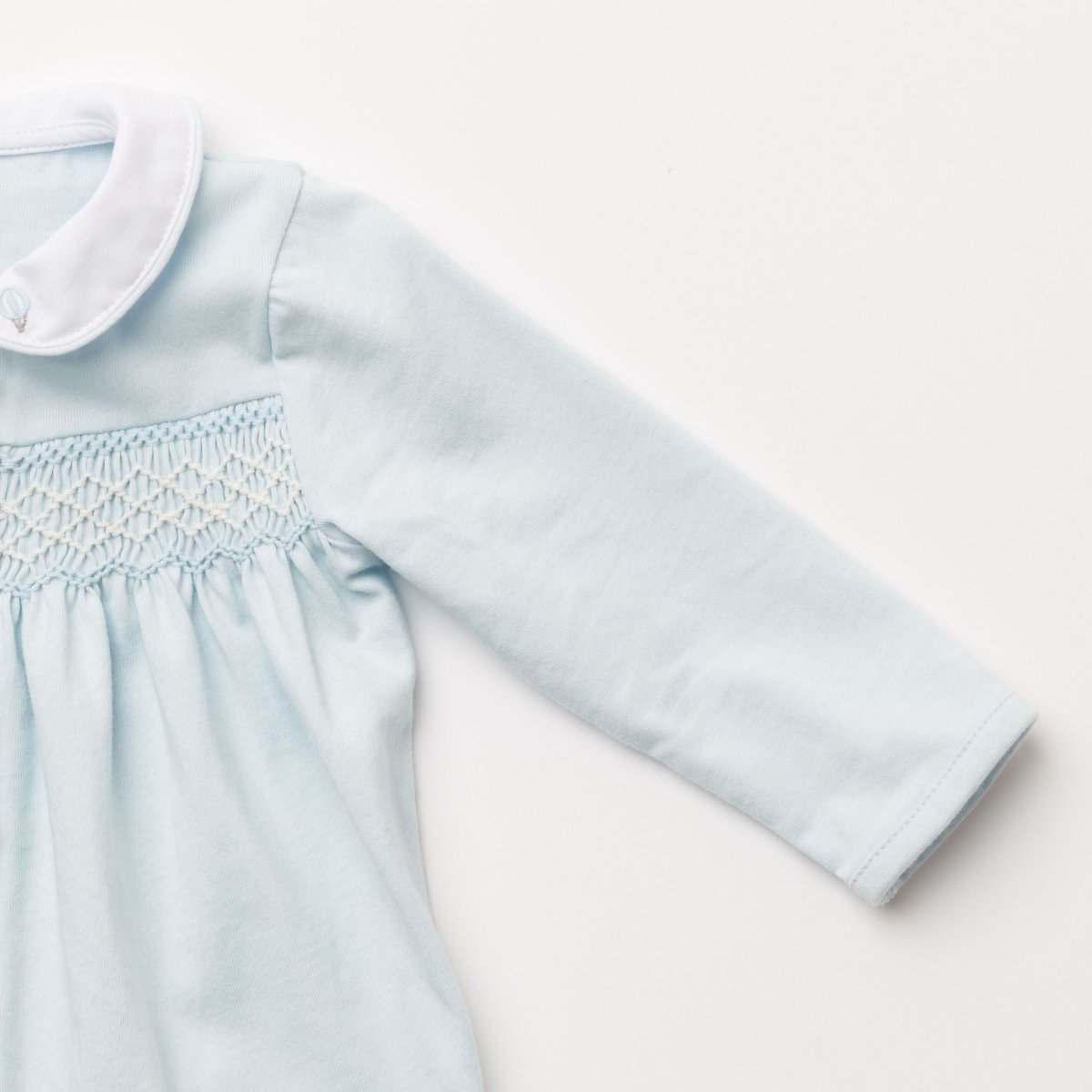 画像8: ハンドスモッキング・アムール・ブルージャージー（女の子用)_80cm (8)