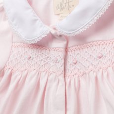 画像9: ハンドスモッキング・アムール・ピンクジャージー（女の子用）_70cm (9)