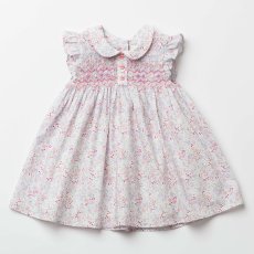 画像8: ワイルドフラワープリント・ハンドスモッキング・ワンピース_6〜12ヶ月(80-85cm) (8)