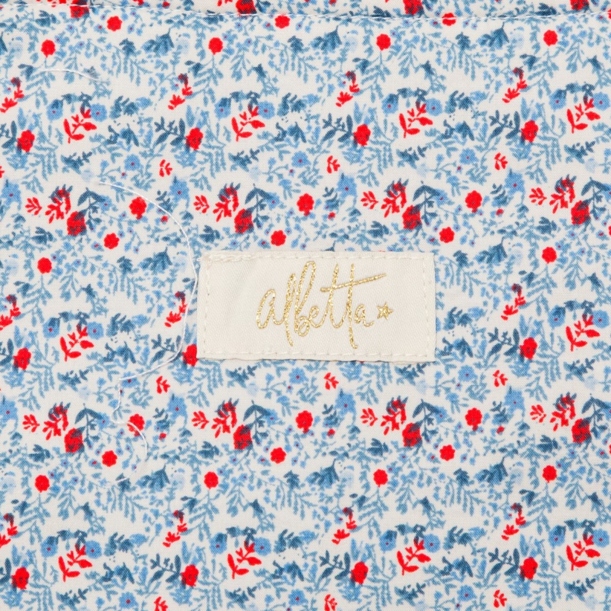 画像3: ディッツィー・ブルーフローラルプリント・ハンドスモッキングバッグ (3)