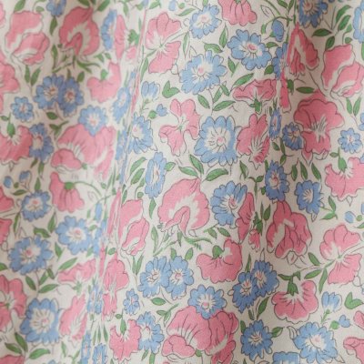 画像1: ブルーベルフローラルプリント・ハンドスモッキング・ワンピース_5〜6歳(108-114cm)