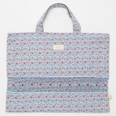 画像2: ディッツィー・ブルーフローラルプリント・ハンドスモッキングバッグ (2)