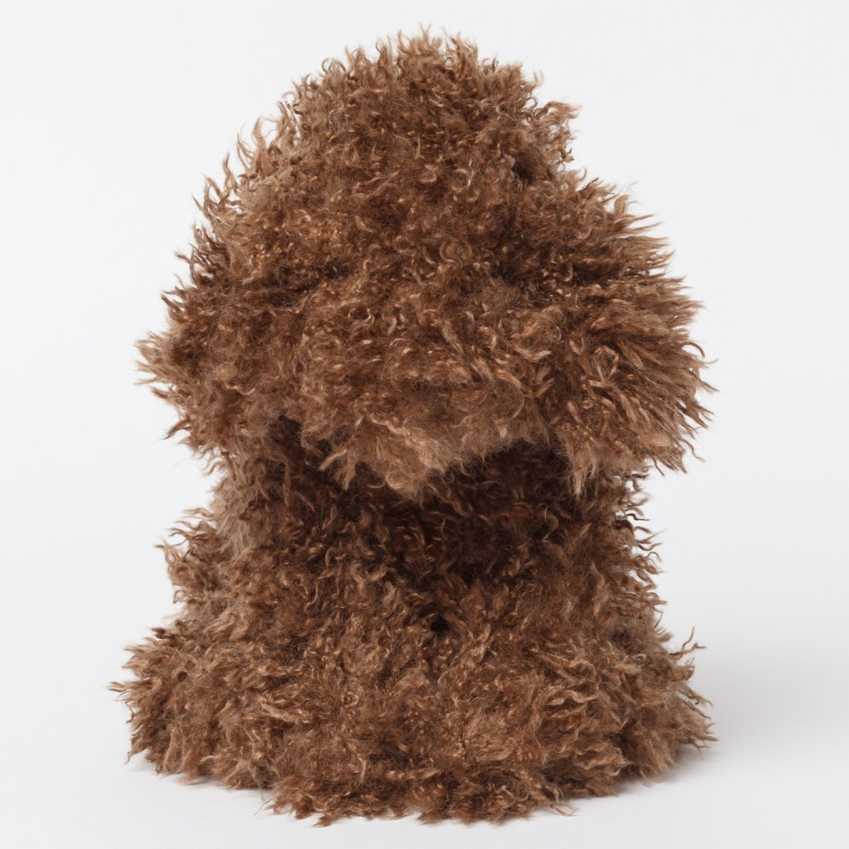 画像1: チョコプードルママ・ファーぬいぐるみ (1)