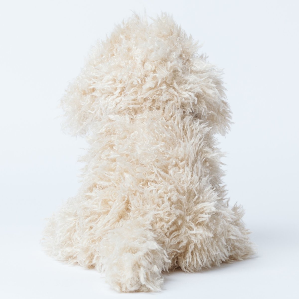 画像4: ベージュプードルママ・ファーぬいぐるみ (4)