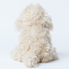 画像4: ベージュプードルママ・ファーぬいぐるみ (4)