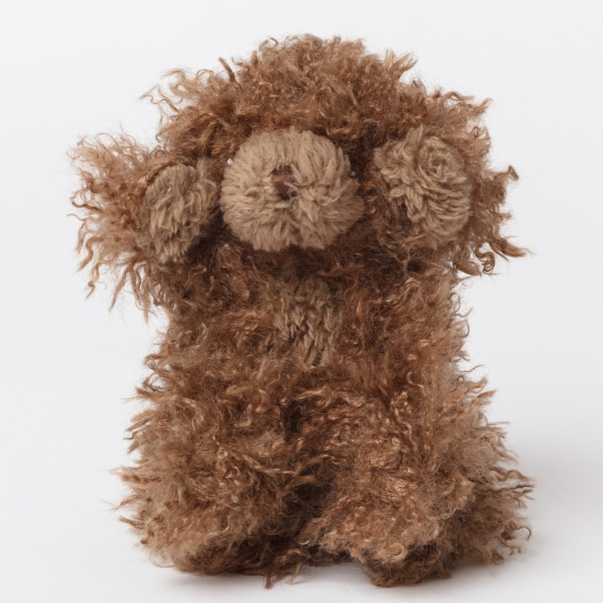 画像1: チョコプードルベビー・ファーぬいぐるみ (1)