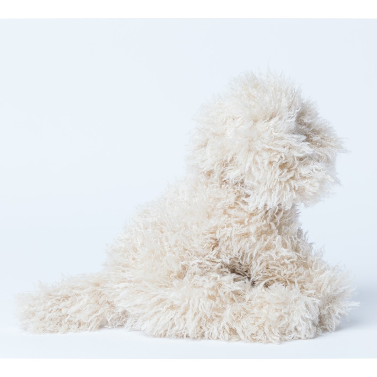 画像5: ベージュプードルママ・ファーぬいぐるみ (5)