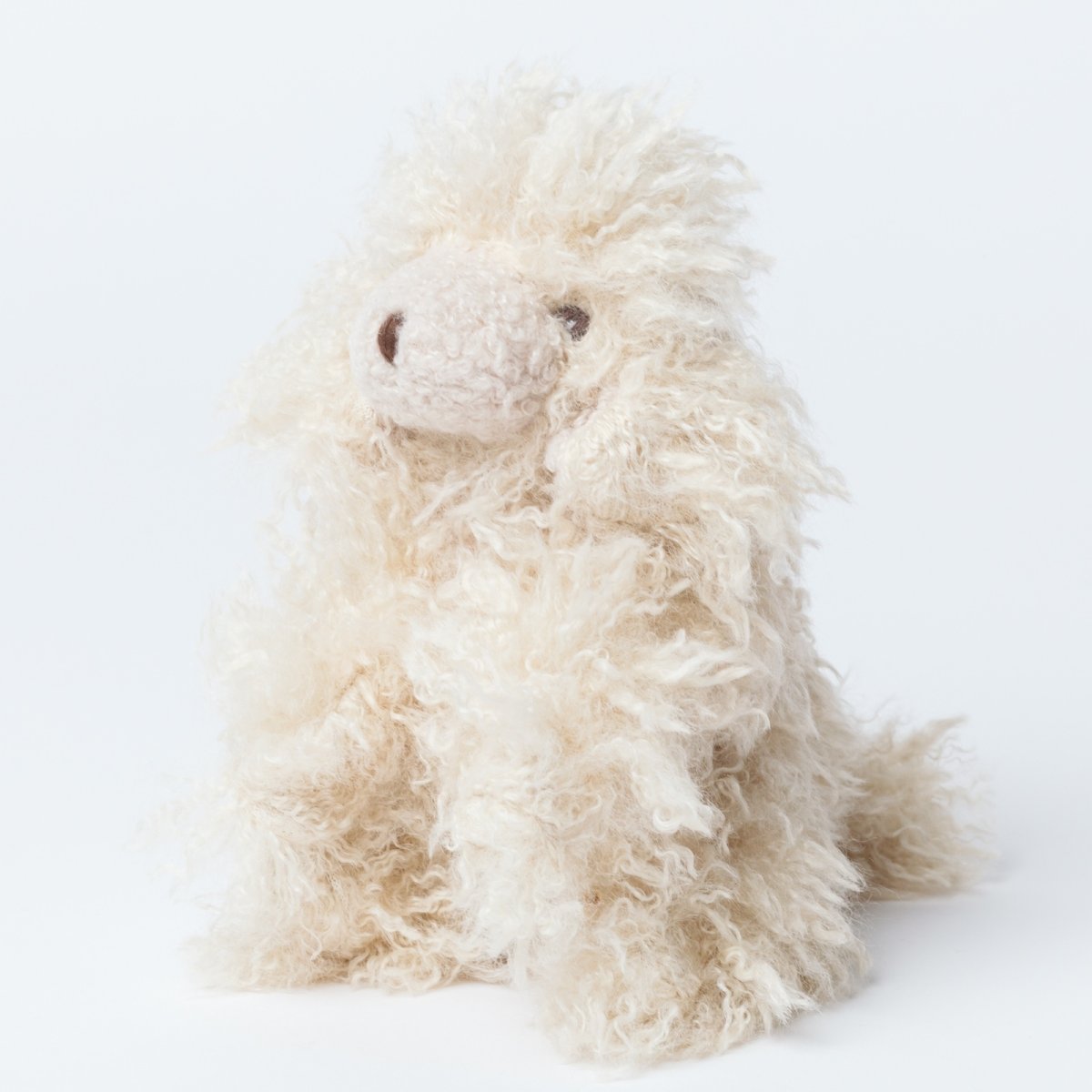 画像7: ベージュプードルベビー・ファーぬいぐるみ (7)