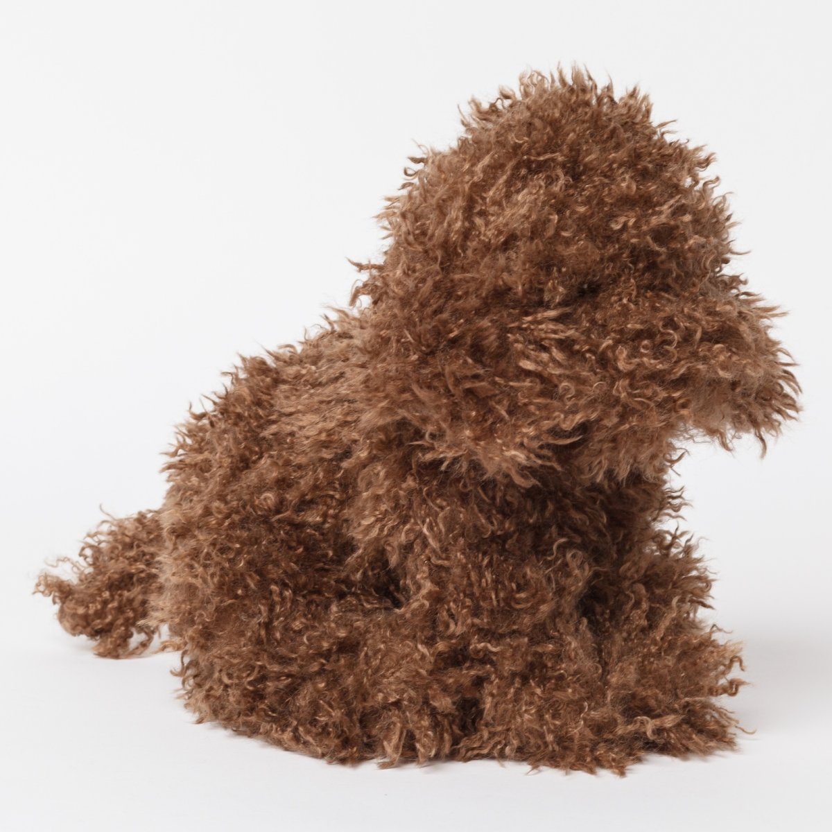 画像2: チョコプードルママ・ファーぬいぐるみ (2)